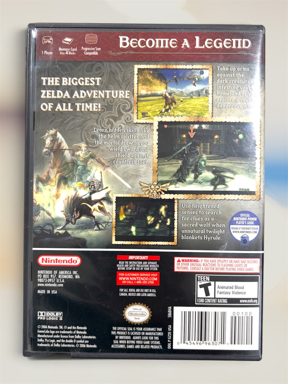 Zelda Twilight Princess Case and Inserts Only